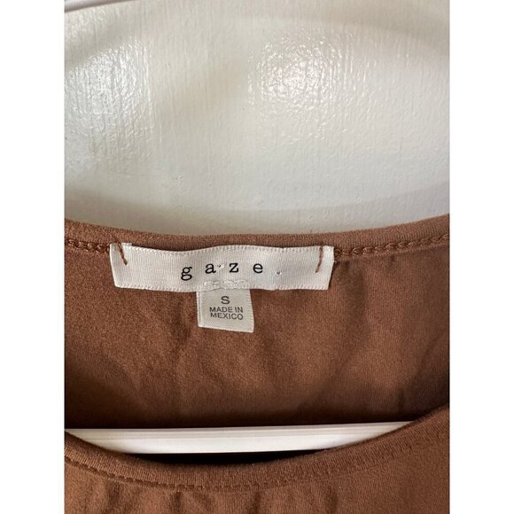 Gaze Women’s size small brown top - Picture 4 of 5